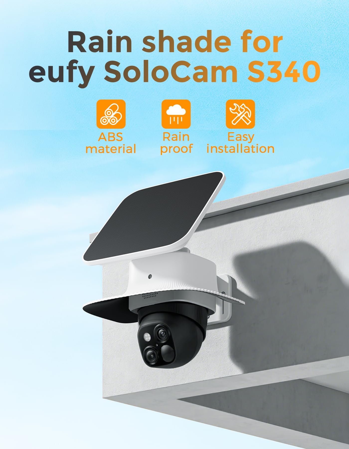 Amazon.com: Eufy Security Rain Shade Cover for SoloCam S340 Solar